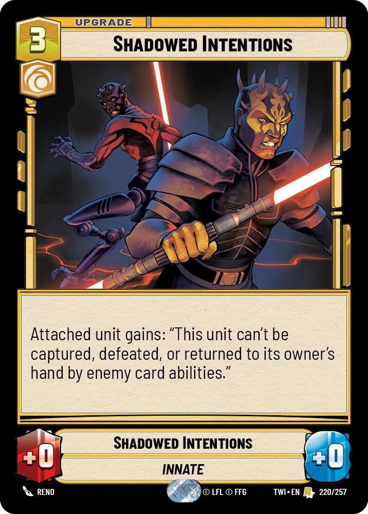 Shadowed Intentions (220/257) (220/257) [Twilight of the Republic] | Jomio and Rueliete's Cards and Comics