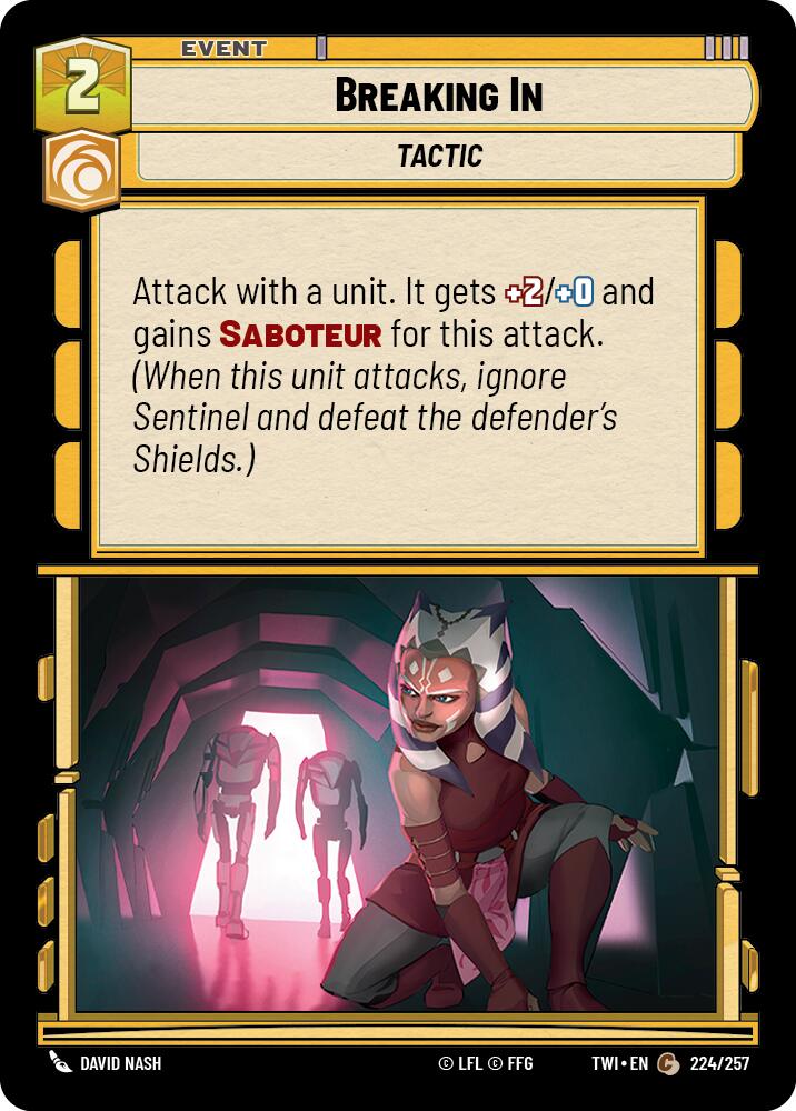 Breaking In (224/257) (224/257) [Twilight of the Republic] | Jomio and Rueliete's Cards and Comics