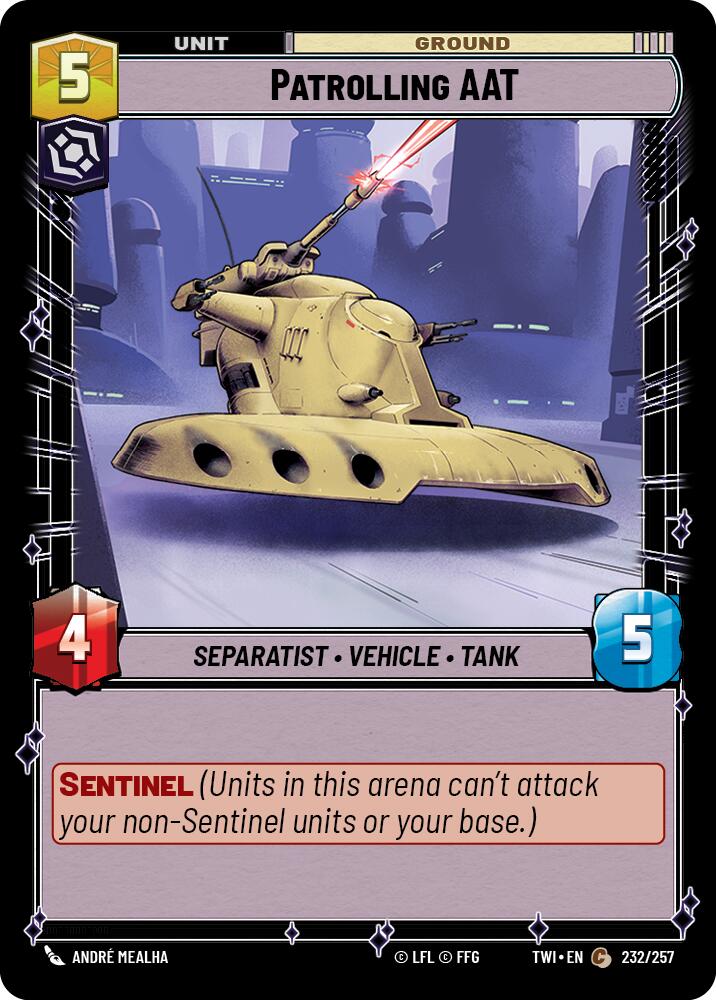 Patrolling AAT (232/257) (232/257) [Twilight of the Republic] | Jomio and Rueliete's Cards and Comics