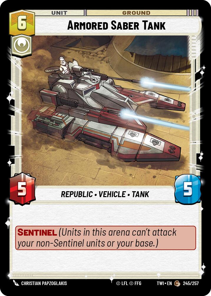 Armored Saber Tank (245/257) (245/257) [Twilight of the Republic] | Jomio and Rueliete's Cards and Comics