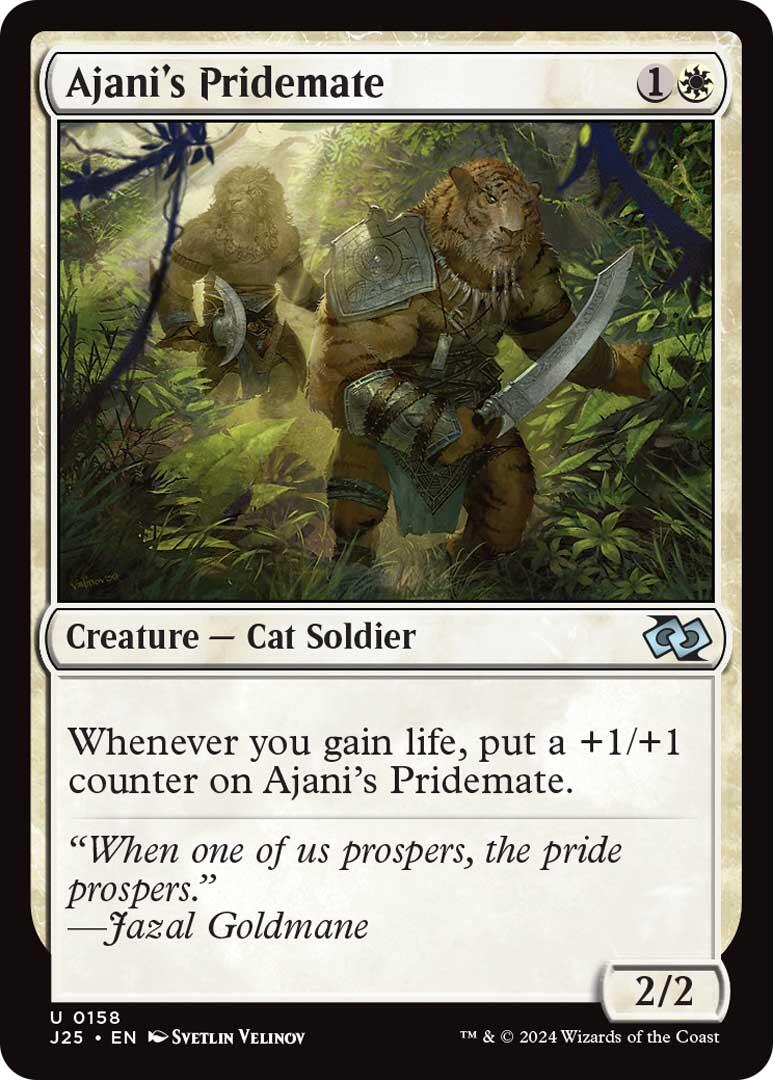 Ajani's Pridemate [Foundations Jumpstart] | Jomio and Rueliete's Cards and Comics
