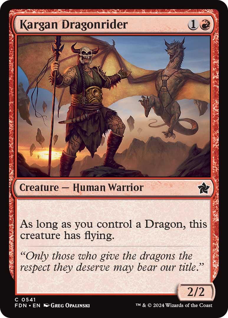 Kargan Dragonrider [Foundations] | Jomio and Rueliete's Cards and Comics