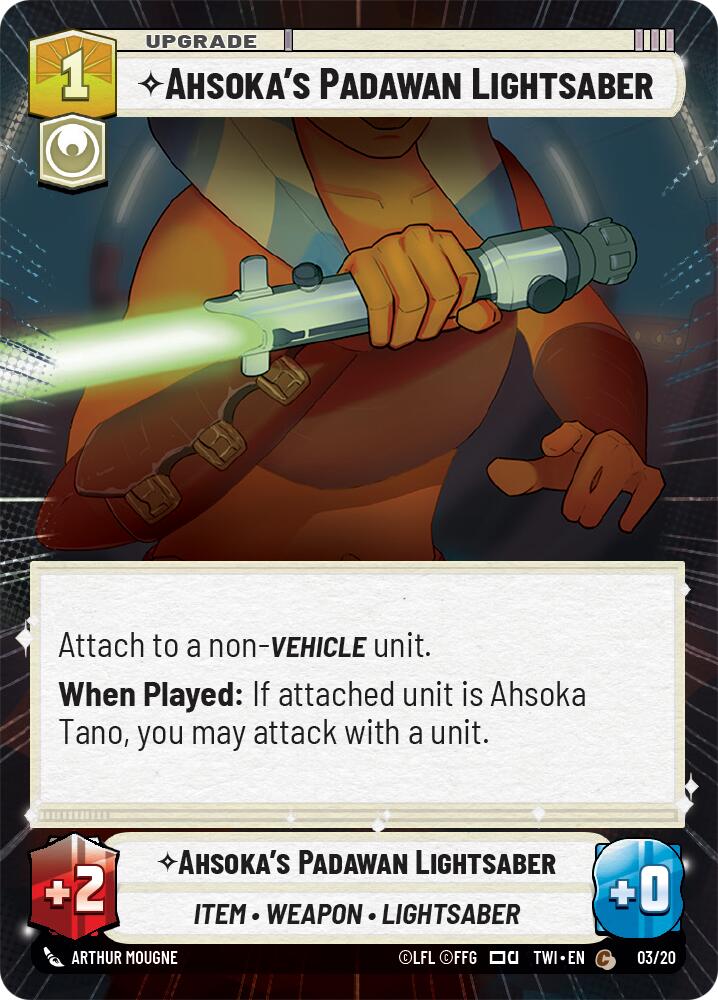 Ahsoka's Padawan Lightsaber (3) (Hyperspace) (3) [Twilight of the Republic] | Jomio and Rueliete's Cards and Comics