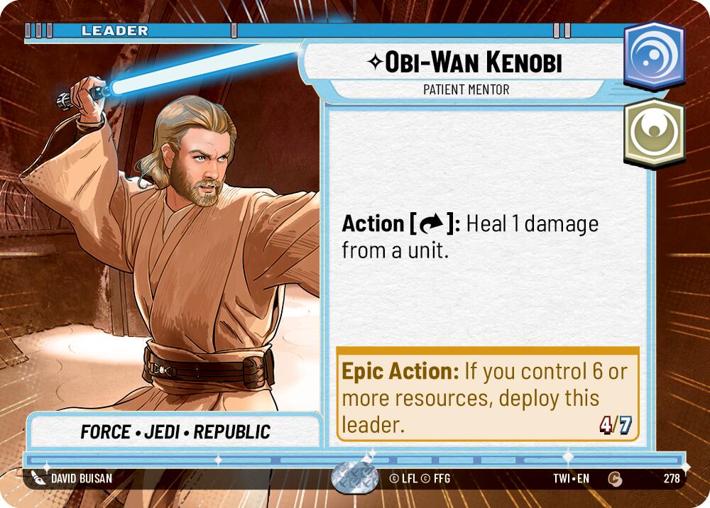 Obi-Wan Kenobi - Patient Mentor (278) (Hyperspace) (278) [Twilight of the Republic] | Jomio and Rueliete's Cards and Comics