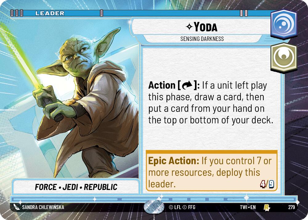 Yoda - Sensing Darkness (279) (Hyperspace) (279) [Twilight of the Republic] | Jomio and Rueliete's Cards and Comics