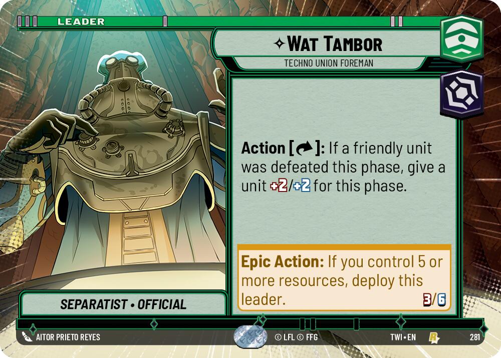 Wat Tambor - Techno Union Foreman (281) (Hyperspace) (281) [Twilight of the Republic] | Jomio and Rueliete's Cards and Comics