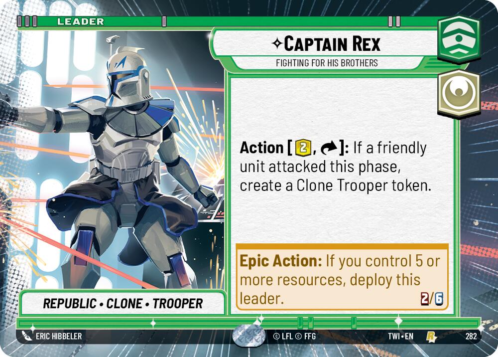 Captain Rex - Fighting For His Brothers (282) (Hyperspace) (282) [Twilight of the Republic] | Jomio and Rueliete's Cards and Comics