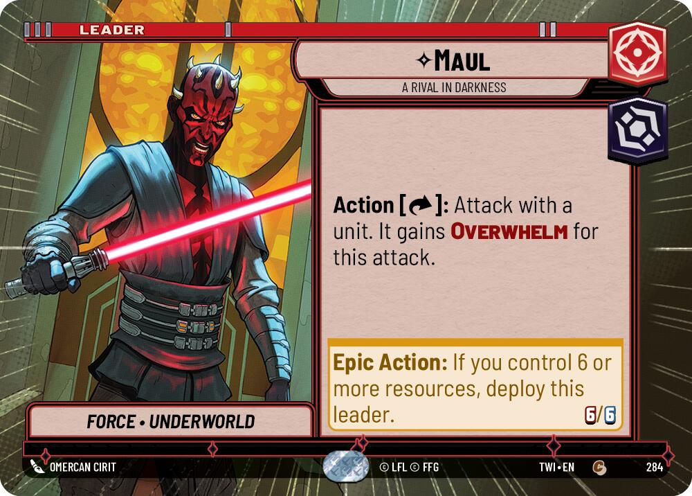 Maul - A Rival in Darkness (284) (Hyperspace) (284) [Twilight of the Republic] | Jomio and Rueliete's Cards and Comics