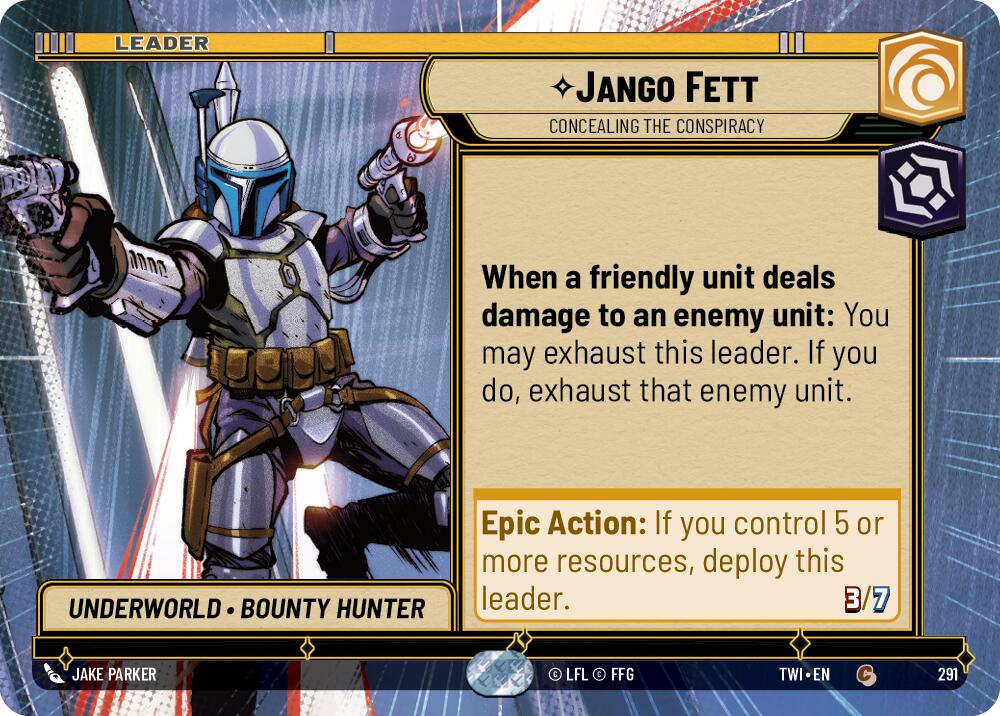 Jango Fett - Concealing the Conspiracy (291) (Hyperspace) (291) [Twilight of the Republic] | Jomio and Rueliete's Cards and Comics