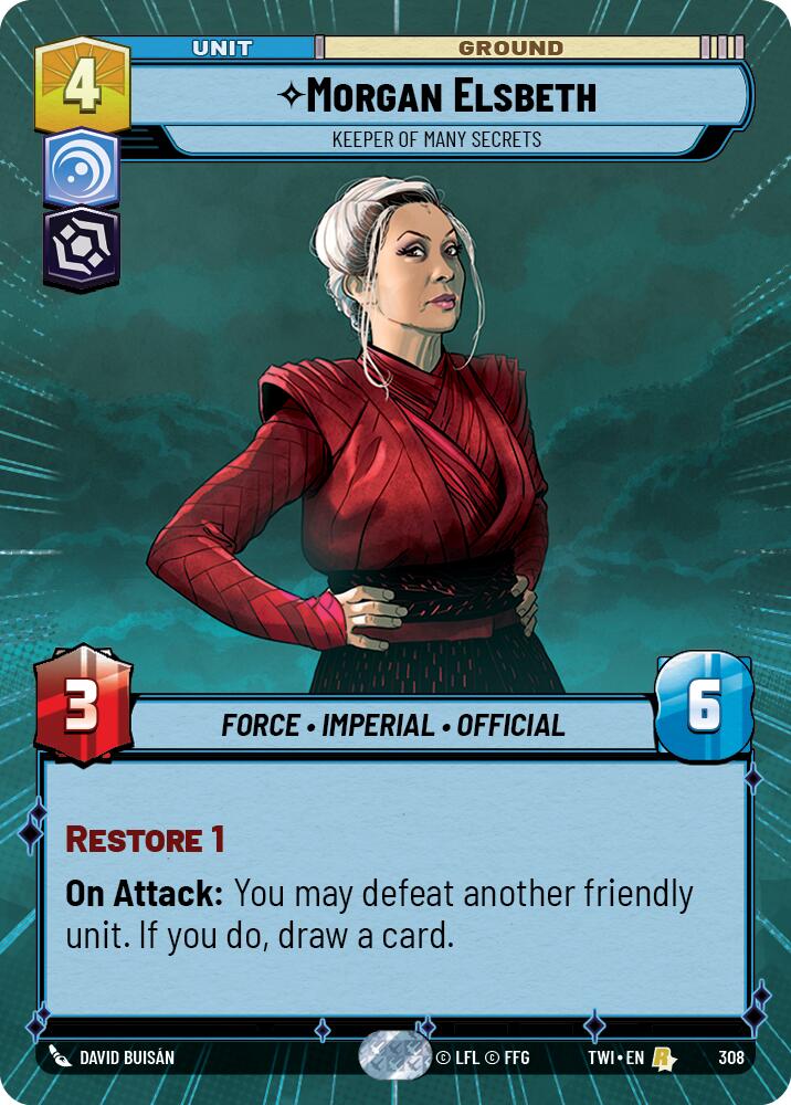 Morgan Elsbeth - Keeper of Many Secrets (308) (Hyperspace) (308) [Twilight of the Republic] | Jomio and Rueliete's Cards and Comics