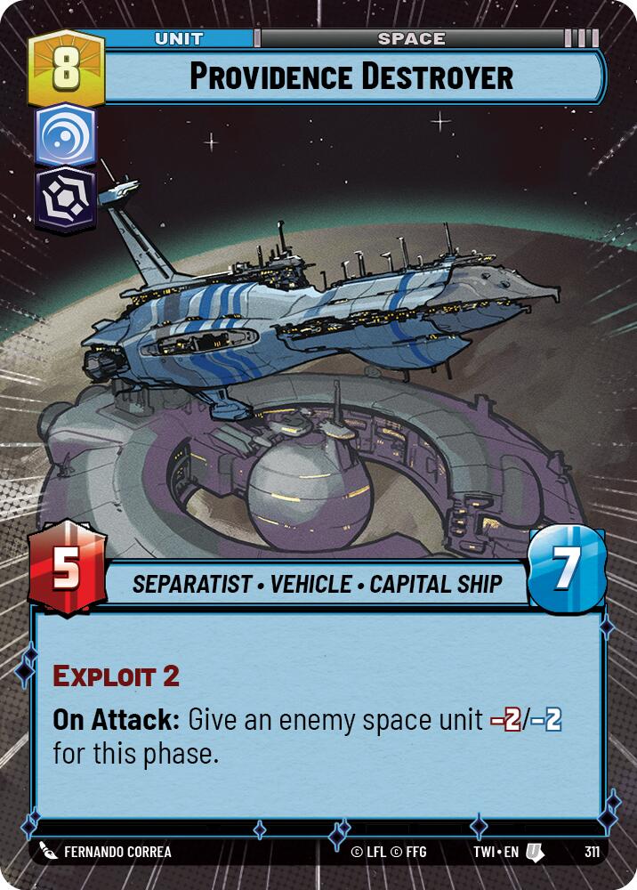 Providence Destroyer (311) (Hyperspace) (311) [Twilight of the Republic] | Jomio and Rueliete's Cards and Comics