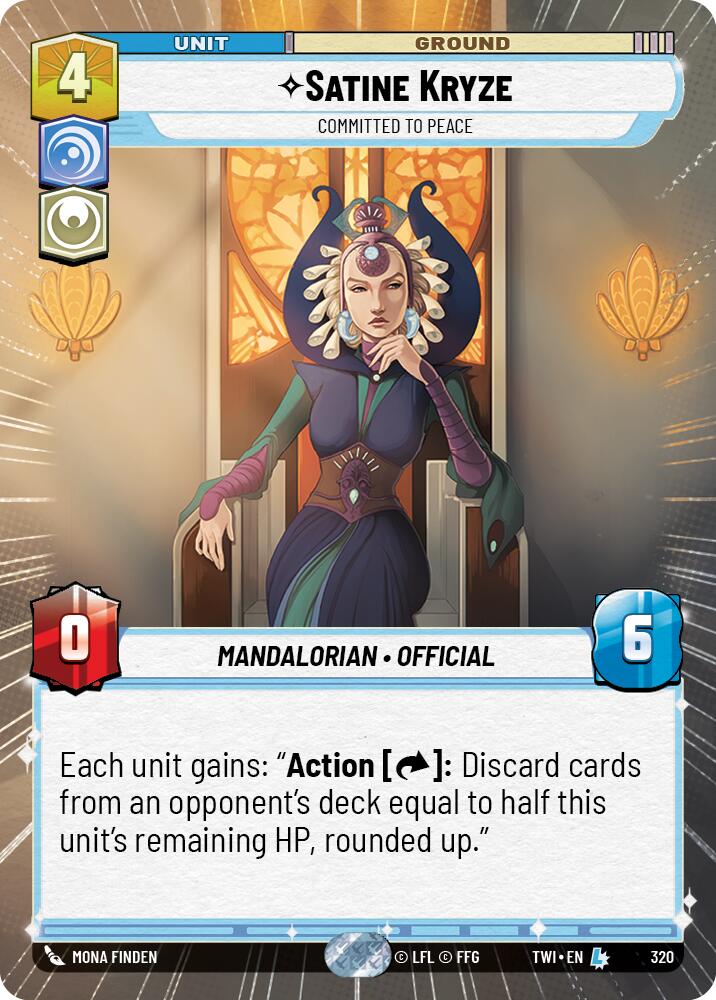 Satine Kryze - Committed to Peace (320) (Hyperspace) (320) [Twilight of the Republic] | Jomio and Rueliete's Cards and Comics
