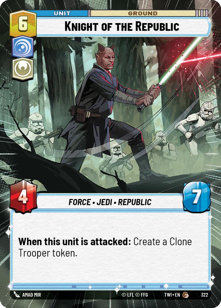 Knight of the Republic (322) (Hyperspace) (322) [Twilight of the Republic] | Jomio and Rueliete's Cards and Comics