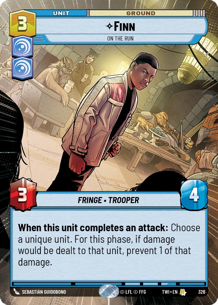 Finn - On the Run (326) (Hyperspace) (326) [Twilight of the Republic] | Jomio and Rueliete's Cards and Comics