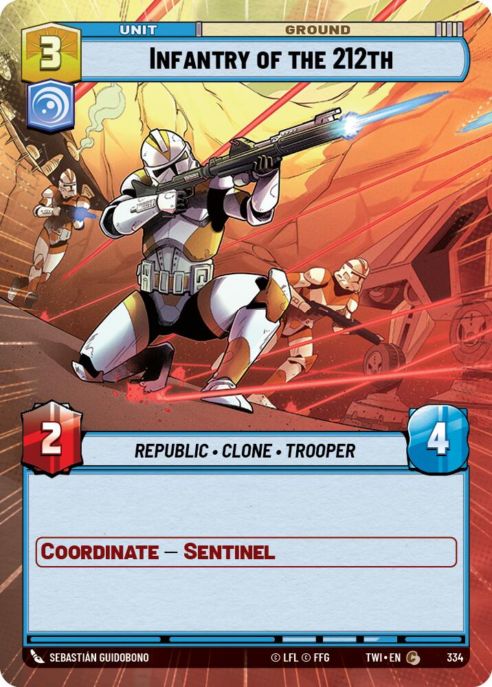 Infantry of the 212th (334) (Hyperspace) (334) [Twilight of the Republic] | Jomio and Rueliete's Cards and Comics