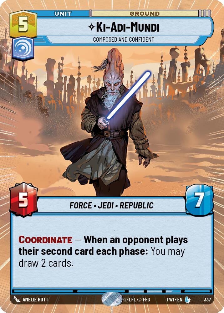 Ki-Adi-Mundi - Composed and Confident (337) (Hyperspace) (337) [Twilight of the Republic] | Jomio and Rueliete's Cards and Comics