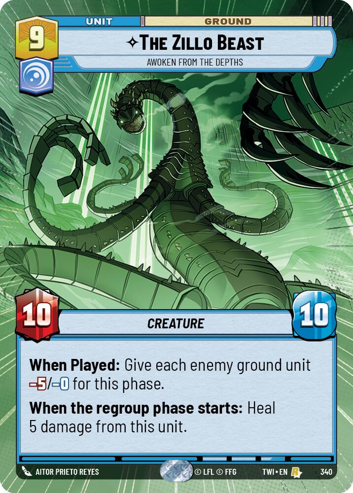 The Zillo Beast - Awoken From The Depths (340) (Hyperspace) (340) [Twilight of the Republic] | Jomio and Rueliete's Cards and Comics