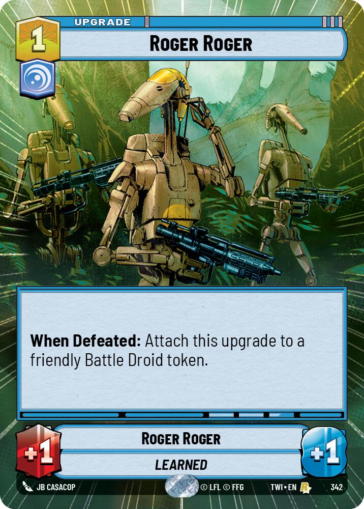 Roger Roger (342) (Hyperspace) (342) [Twilight of the Republic] | Jomio and Rueliete's Cards and Comics