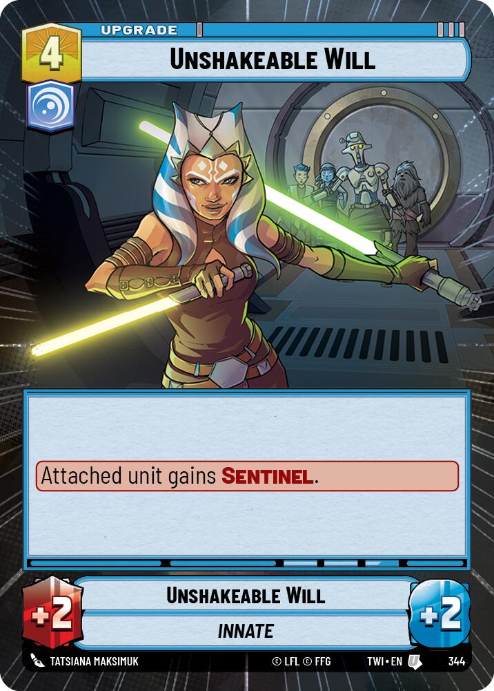 Unshakeable Will (344) (Hyperspace) (344) [Twilight of the Republic] | Jomio and Rueliete's Cards and Comics