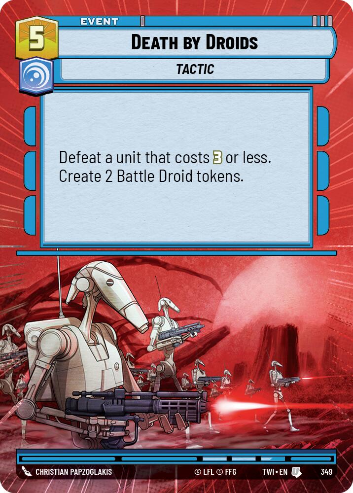 Death by Droids (349) (Hyperspace) (349) [Twilight of the Republic] | Jomio and Rueliete's Cards and Comics