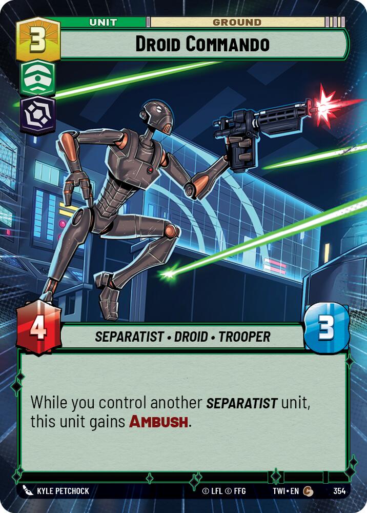 Droid Commando (354) (Hyperspace) (354) [Twilight of the Republic] | Jomio and Rueliete's Cards and Comics