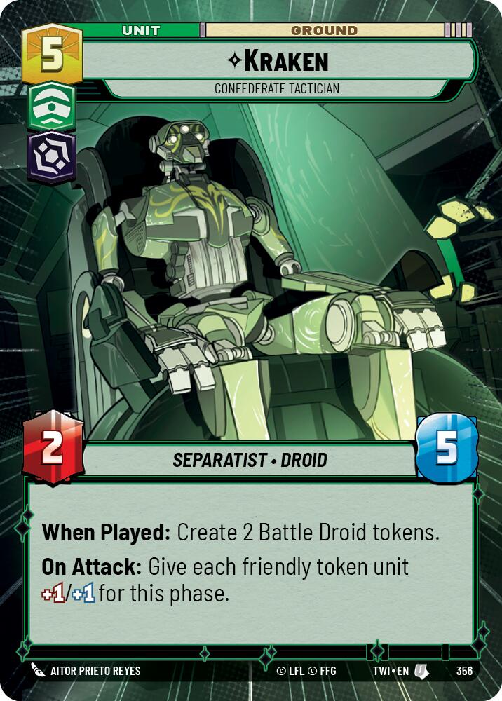Kraken - Confederate Tactician (356) (Hyperspace) (356) [Twilight of the Republic] | Jomio and Rueliete's Cards and Comics