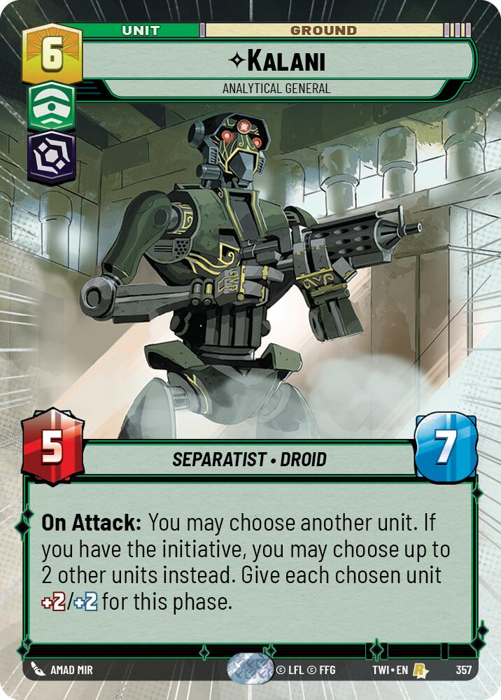 Kalani - Analytical General (357) (Hyperspace) (357) [Twilight of the Republic] | Jomio and Rueliete's Cards and Comics