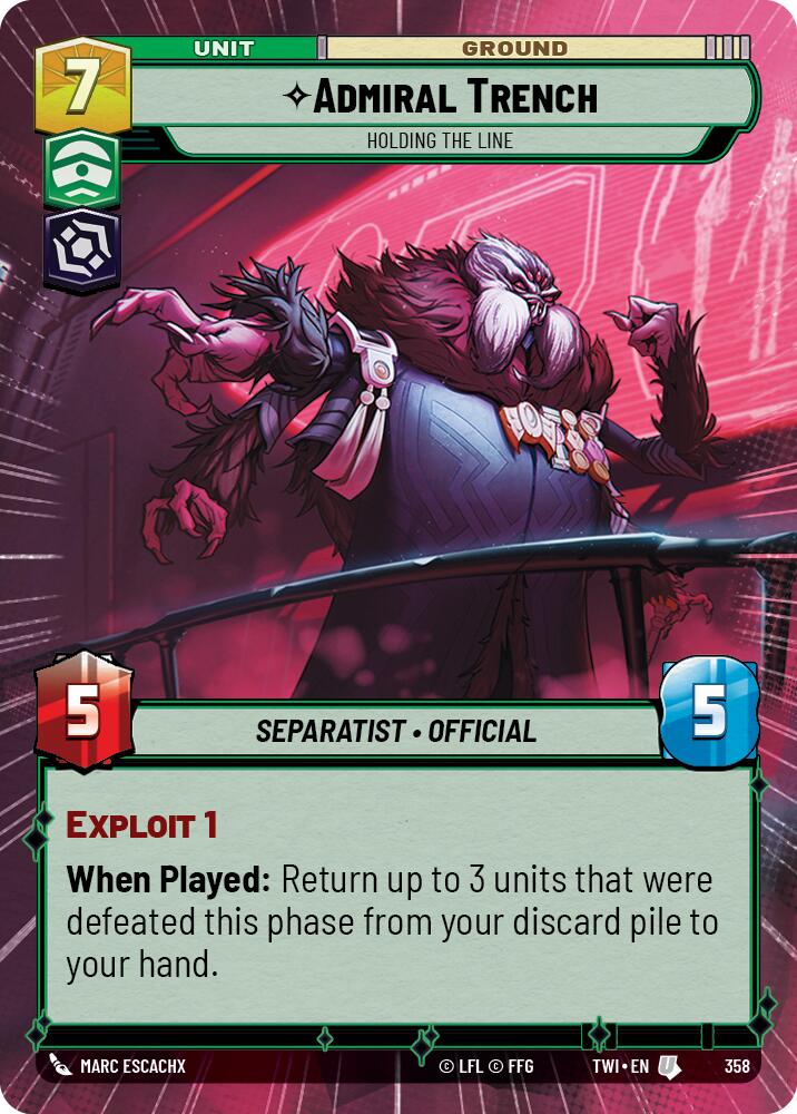 Admiral Trench - Holding the Line (358) (Hyperspace) (358) [Twilight of the Republic] | Jomio and Rueliete's Cards and Comics