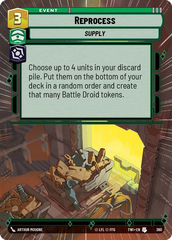 Reprocess (360) (Hyperspace) (360) [Twilight of the Republic] | Jomio and Rueliete's Cards and Comics
