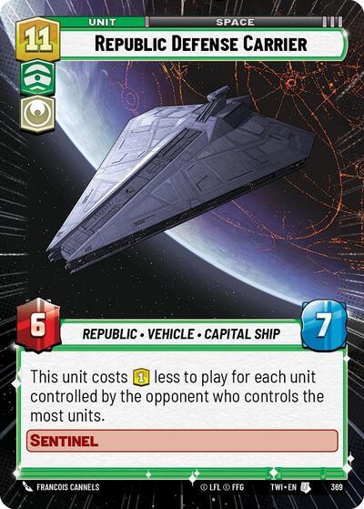 Republic Defense Carrier (369) (Hyperspace) (369) [Twilight of the Republic] | Jomio and Rueliete's Cards and Comics