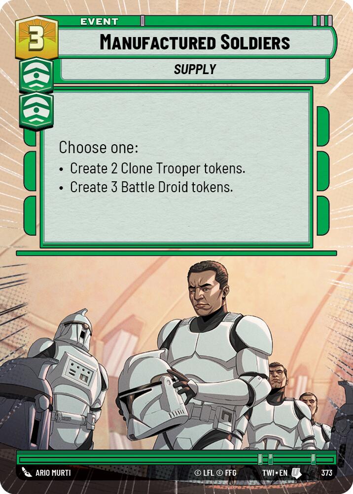 Manufactured Soldiers (373) (Hyperspace) (373) [Twilight of the Republic] | Jomio and Rueliete's Cards and Comics