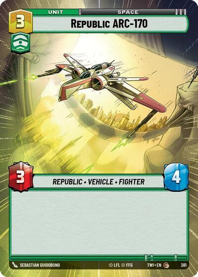 Republic ARC-170 (381) (Hyperspace) (381) [Twilight of the Republic] | Jomio and Rueliete's Cards and Comics