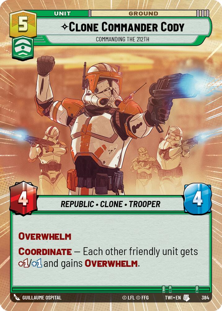 Clone Commander Cody - Commanding the 212th (384) (Hyperspace) (384) [Twilight of the Republic] | Jomio and Rueliete's Cards and Comics