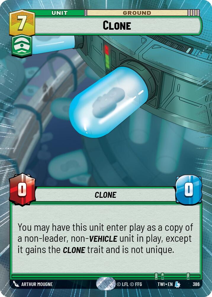 Clone (386) (Hyperspace) (386) [Twilight of the Republic] | Jomio and Rueliete's Cards and Comics
