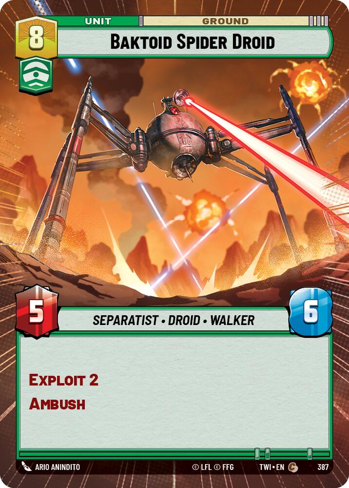 Baktoid Spider Droid (387) (Hyperspace) (387) [Twilight of the Republic] | Jomio and Rueliete's Cards and Comics
