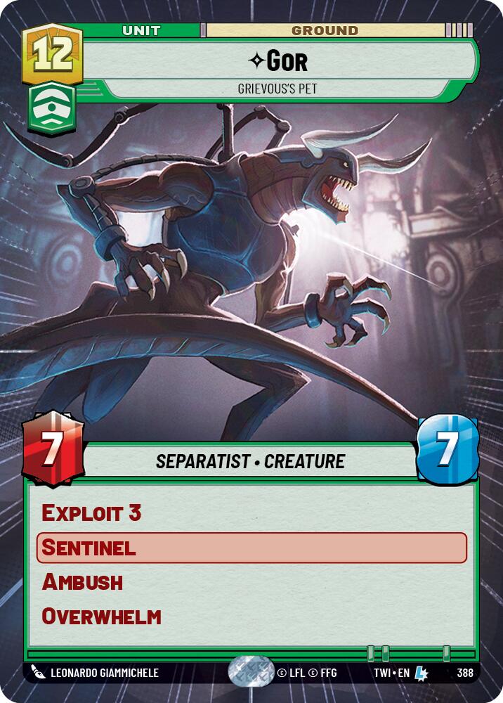 Gor - Grievous's Pet (388) (Hyperspace) (388) [Twilight of the Republic] | Jomio and Rueliete's Cards and Comics