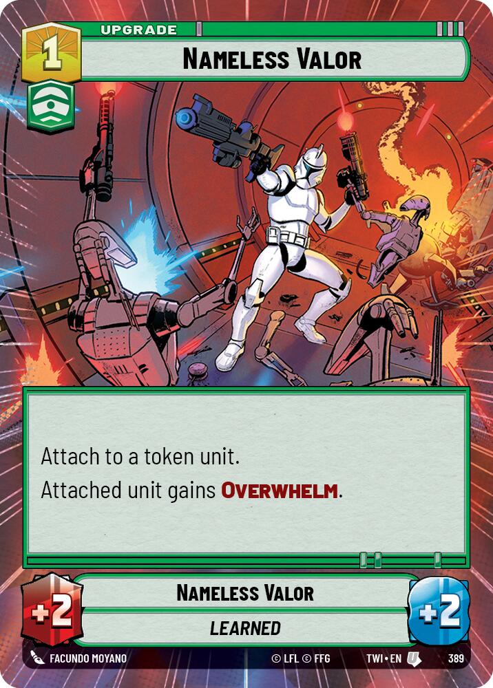 Nameless Valor (389) (Hyperspace) (389) [Twilight of the Republic] | Jomio and Rueliete's Cards and Comics