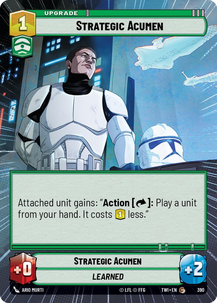 Strategic Acumen (390) (Hyperspace) (390) [Twilight of the Republic] | Jomio and Rueliete's Cards and Comics
