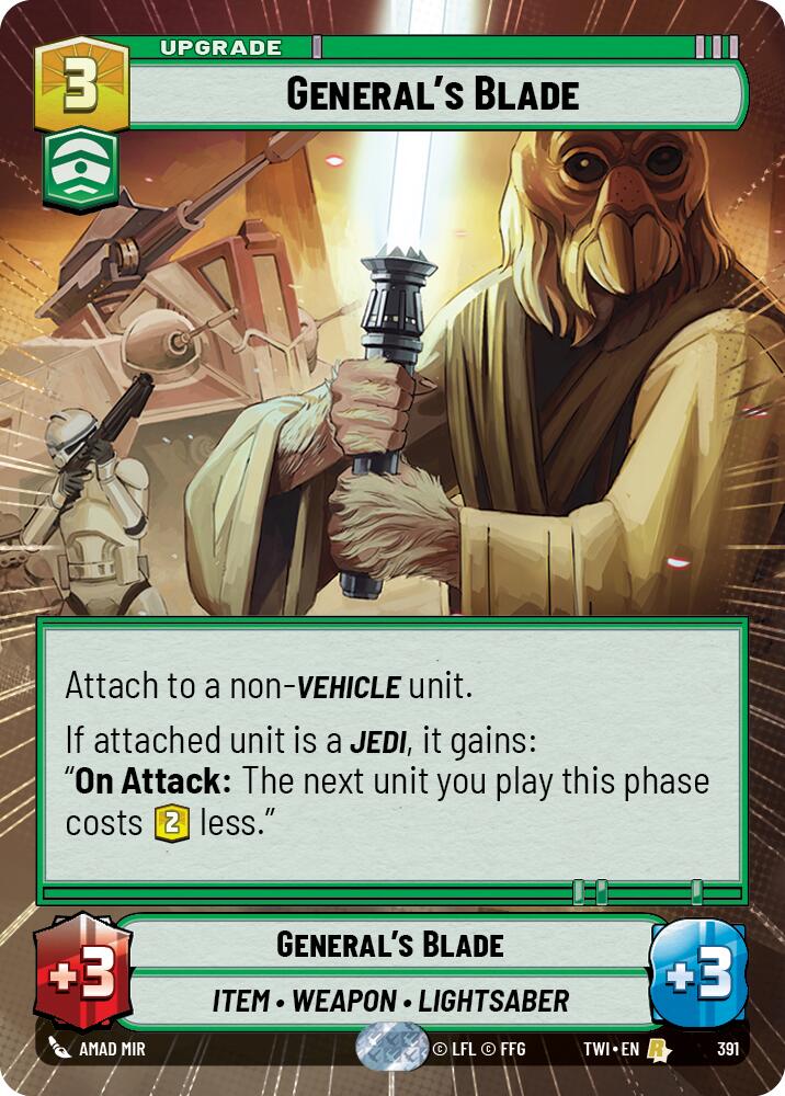 General's Blade (391) (Hyperspace) (391) [Twilight of the Republic] | Jomio and Rueliete's Cards and Comics