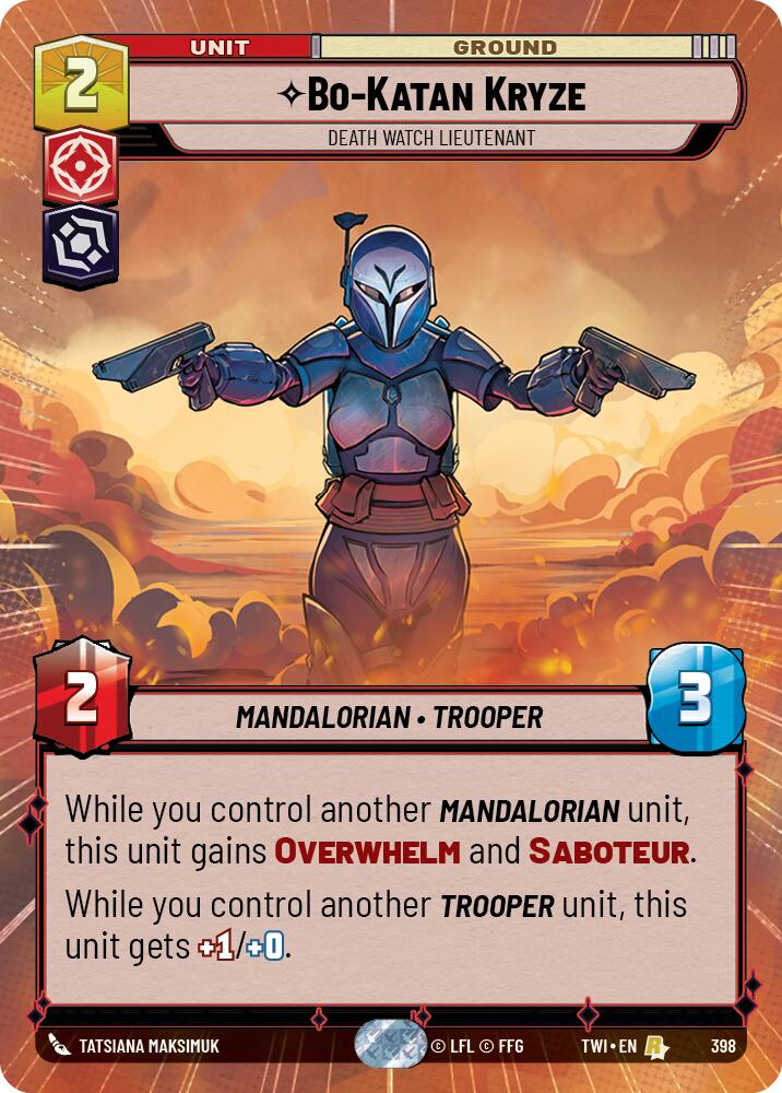 Bo-Katan Kryze - Death Watch Lieutenant (398) (Hyperspace) (398) [Twilight of the Republic] | Jomio and Rueliete's Cards and Comics