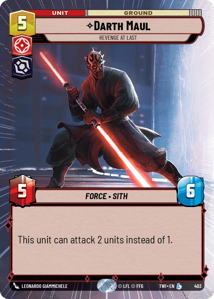 Darth Maul - Revenge At Last (403) (Hyperspace) (403) [Twilight of the Republic] | Jomio and Rueliete's Cards and Comics