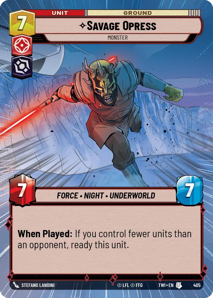 Savage Opress - Monster (405) (Hyperspace) (405) [Twilight of the Republic] | Jomio and Rueliete's Cards and Comics