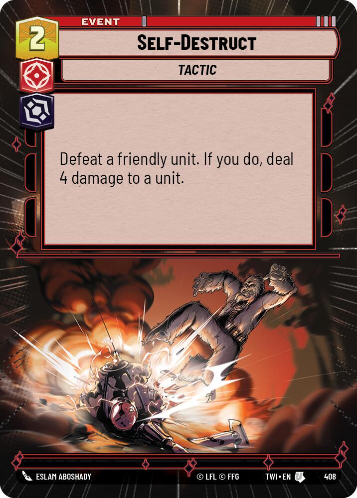 Self-Destruct (408) (Hyperspace) (408) [Twilight of the Republic] | Jomio and Rueliete's Cards and Comics