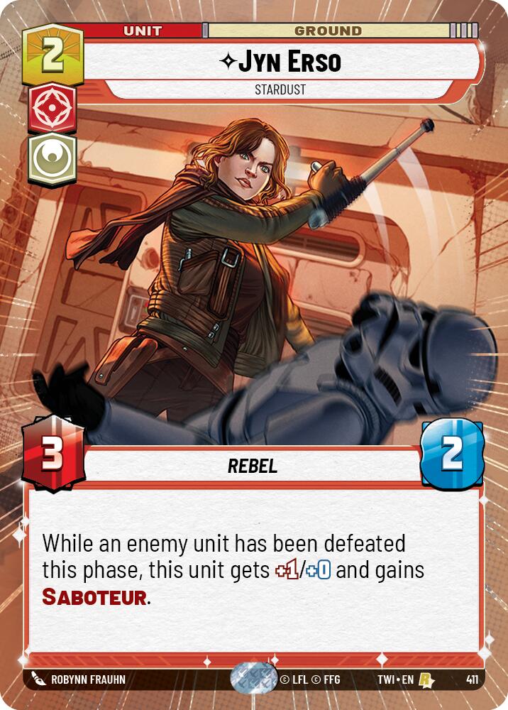 Jyn Erso - Stardust (411) (Hyperspace) (411) [Twilight of the Republic] | Jomio and Rueliete's Cards and Comics