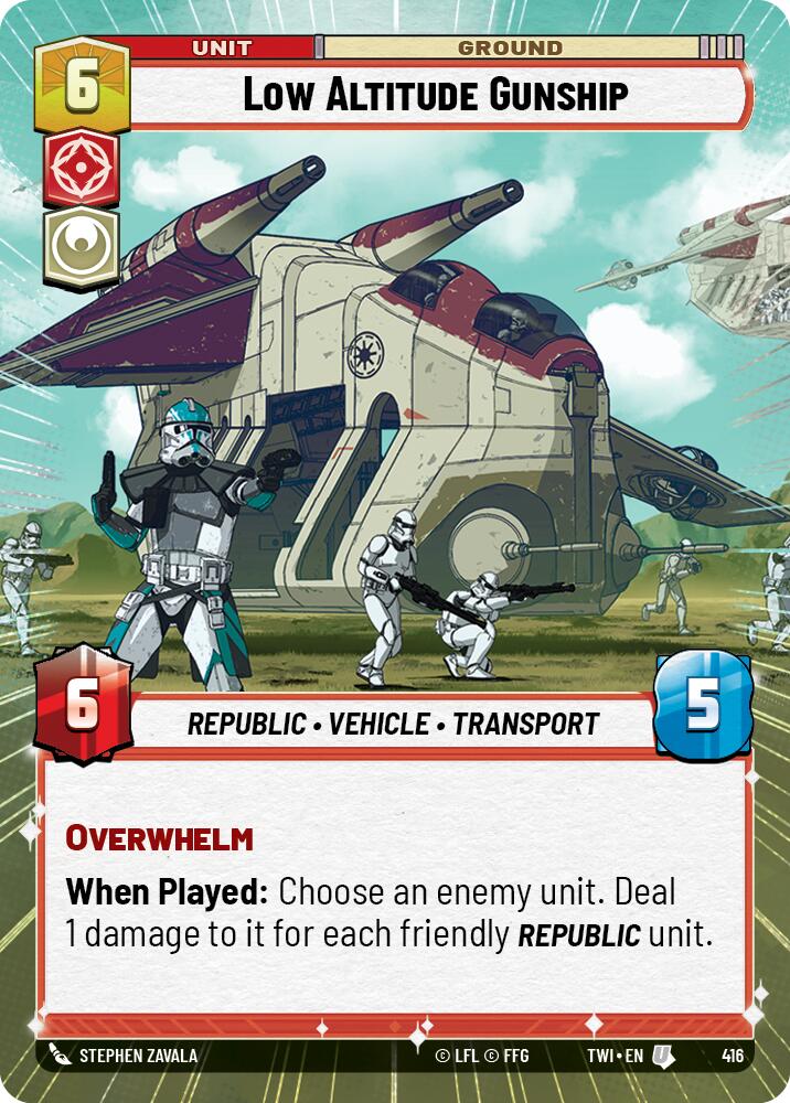 Low Altitude Gunship (416) (Hyperspace) (416) [Twilight of the Republic] | Jomio and Rueliete's Cards and Comics