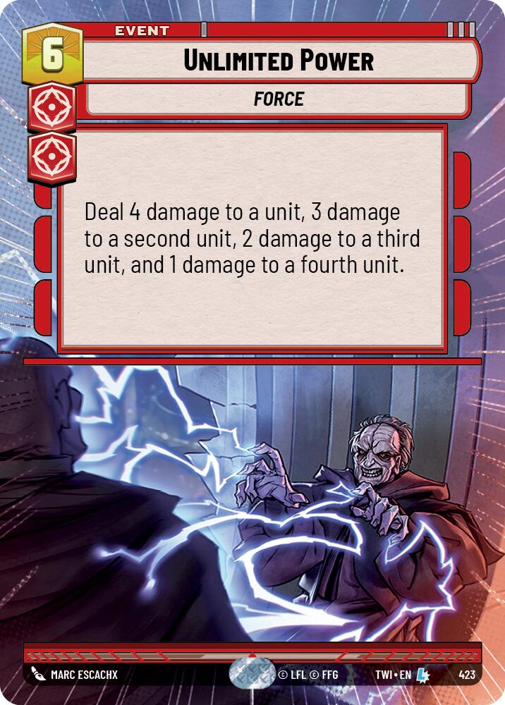 Unlimited Power (423) (Hyperspace) (423) [Twilight of the Republic] | Jomio and Rueliete's Cards and Comics