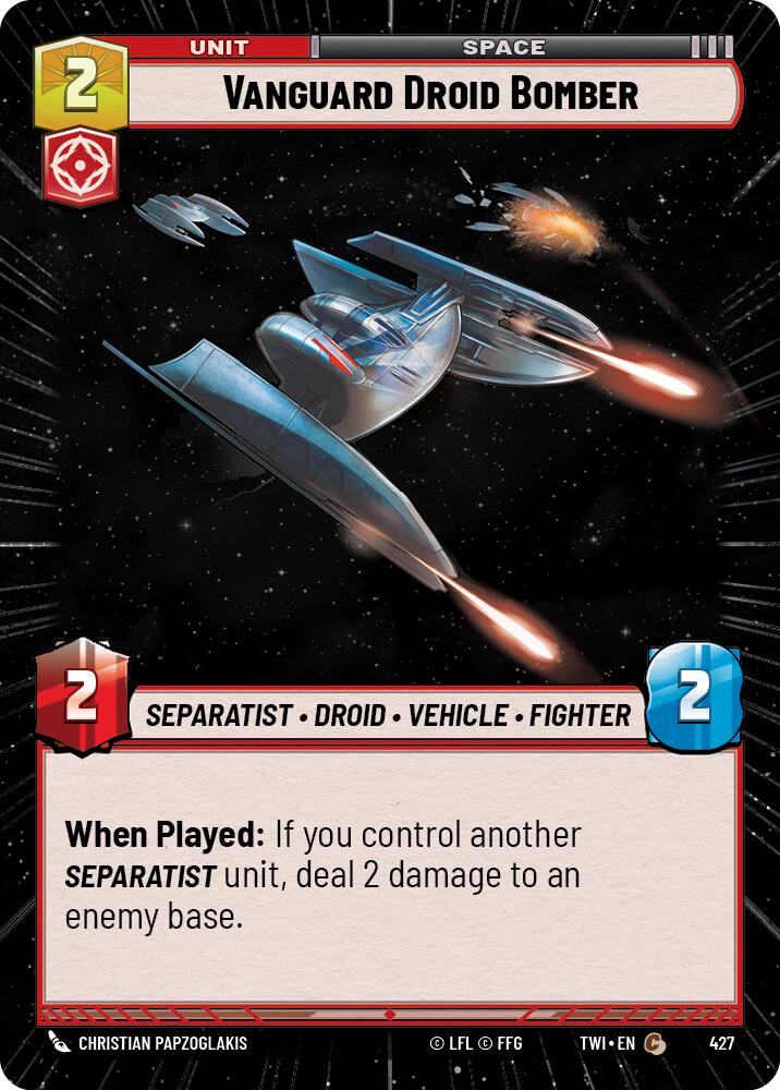 Vanguard Droid Bomber (427) (Hyperspace) (427) [Twilight of the Republic] | Jomio and Rueliete's Cards and Comics