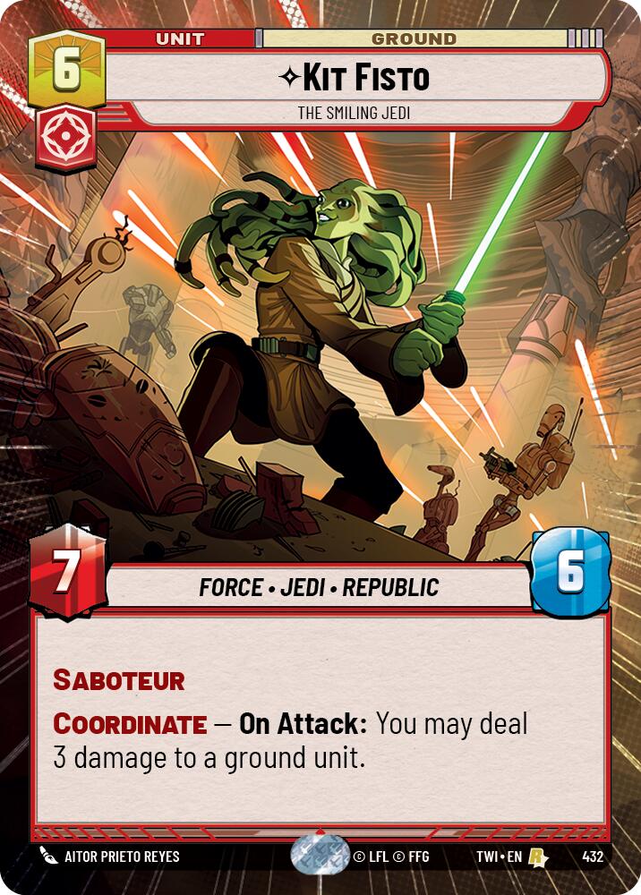 Kit Fisto - The Smiling Jedi (432) (Hyperspace) (432) [Twilight of the Republic] | Jomio and Rueliete's Cards and Comics