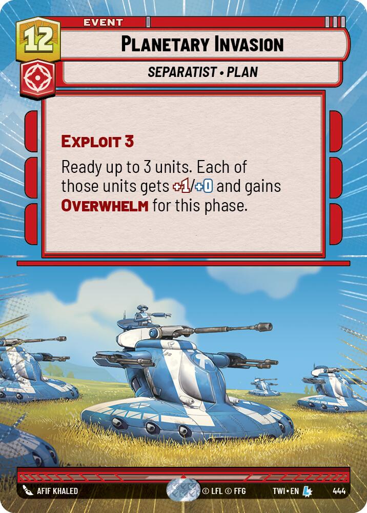 Planetary Invasion (444) (Hyperspace) (444) [Twilight of the Republic] | Jomio and Rueliete's Cards and Comics