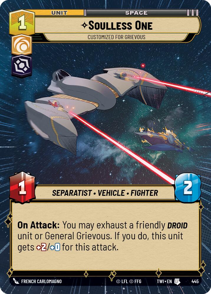 Soulless One - Customized for Grievous (445) (Hyperspace) (445) [Twilight of the Republic] | Jomio and Rueliete's Cards and Comics